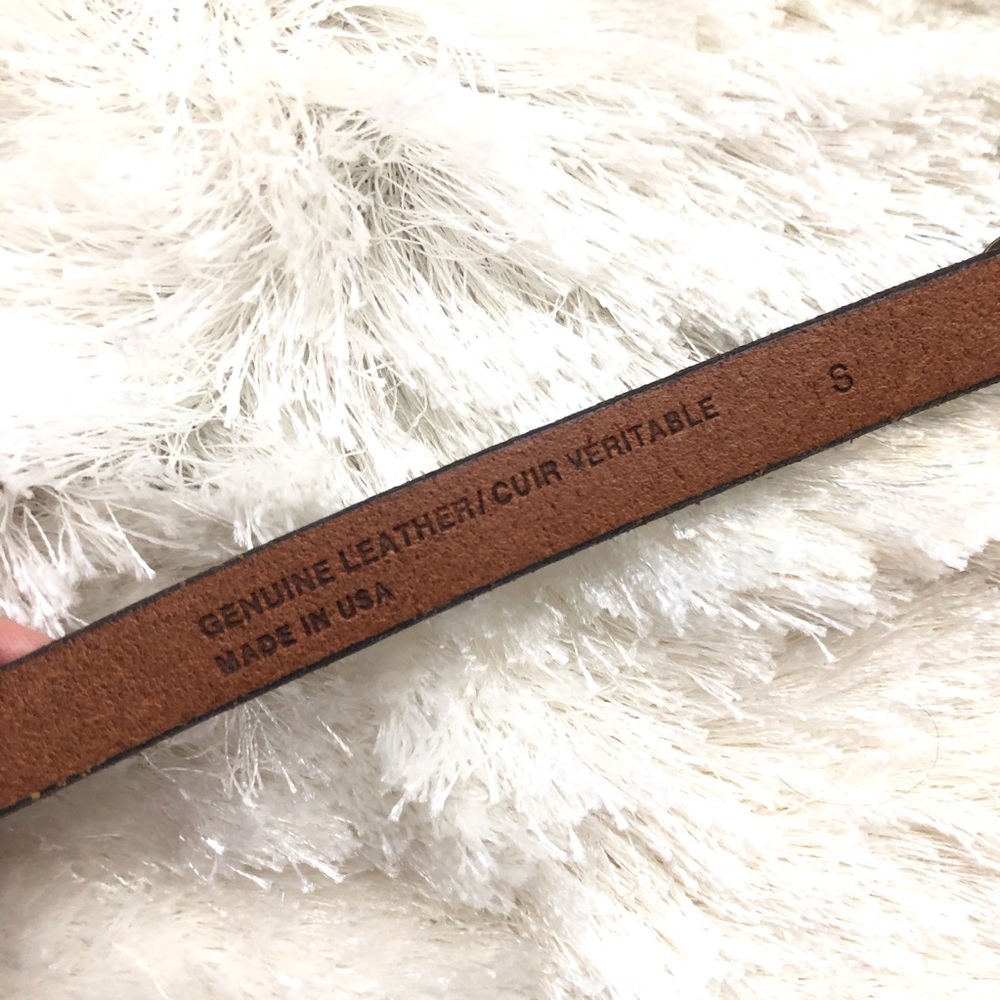 Pewter Silver Leather thin Belt hammered coins S - Picture 4 of 4